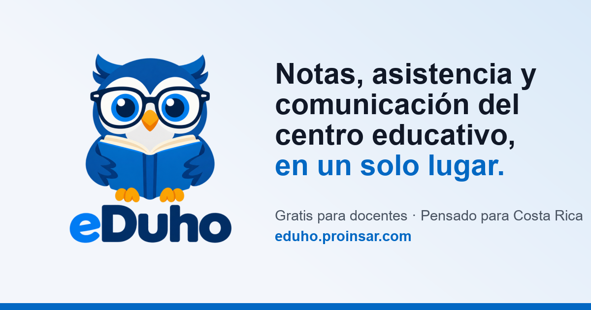 eDuho: notas, asistencia y comunicación del centro educativo
